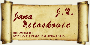 Jana Milošković vizit kartica